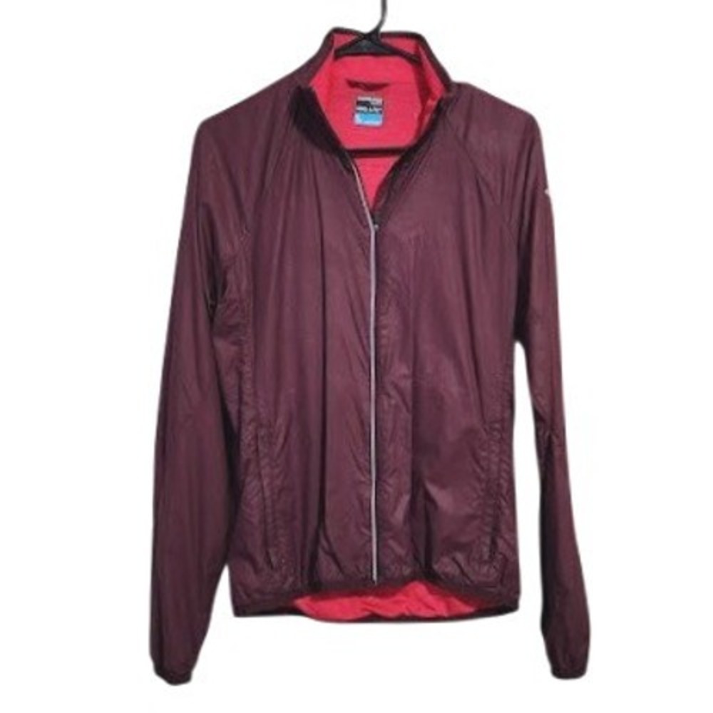 Icebreaker Rush Windbreaker Jacket Small S Merino Wool Cool-Lite Burgundy